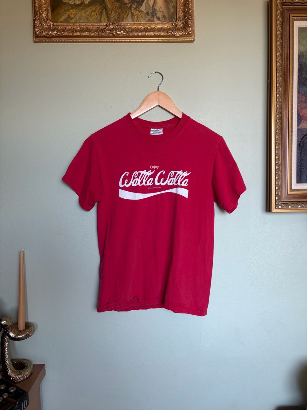 Vintage Red Walla Walla Washington Coke Coca Cola Graphic Tee T-Shirt Size S 90s